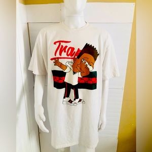 Sun Tees Trak Music White Graphic Tshirt Men's Size 2XL Big